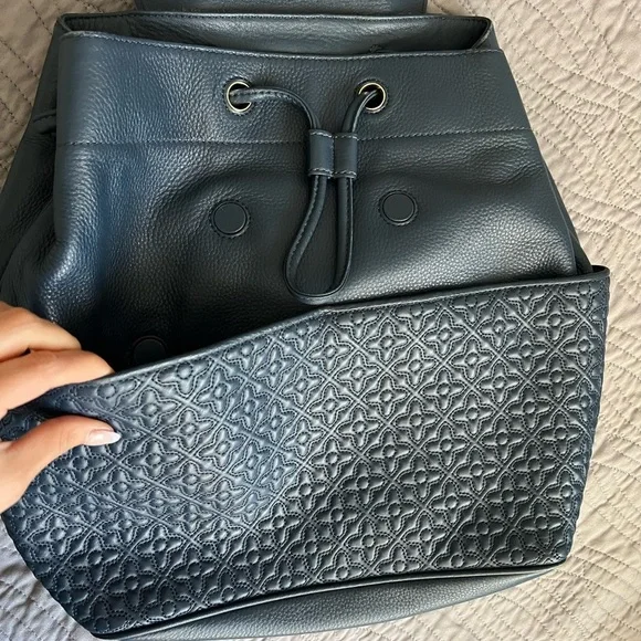 Tory Burch Navy Blue Backpack